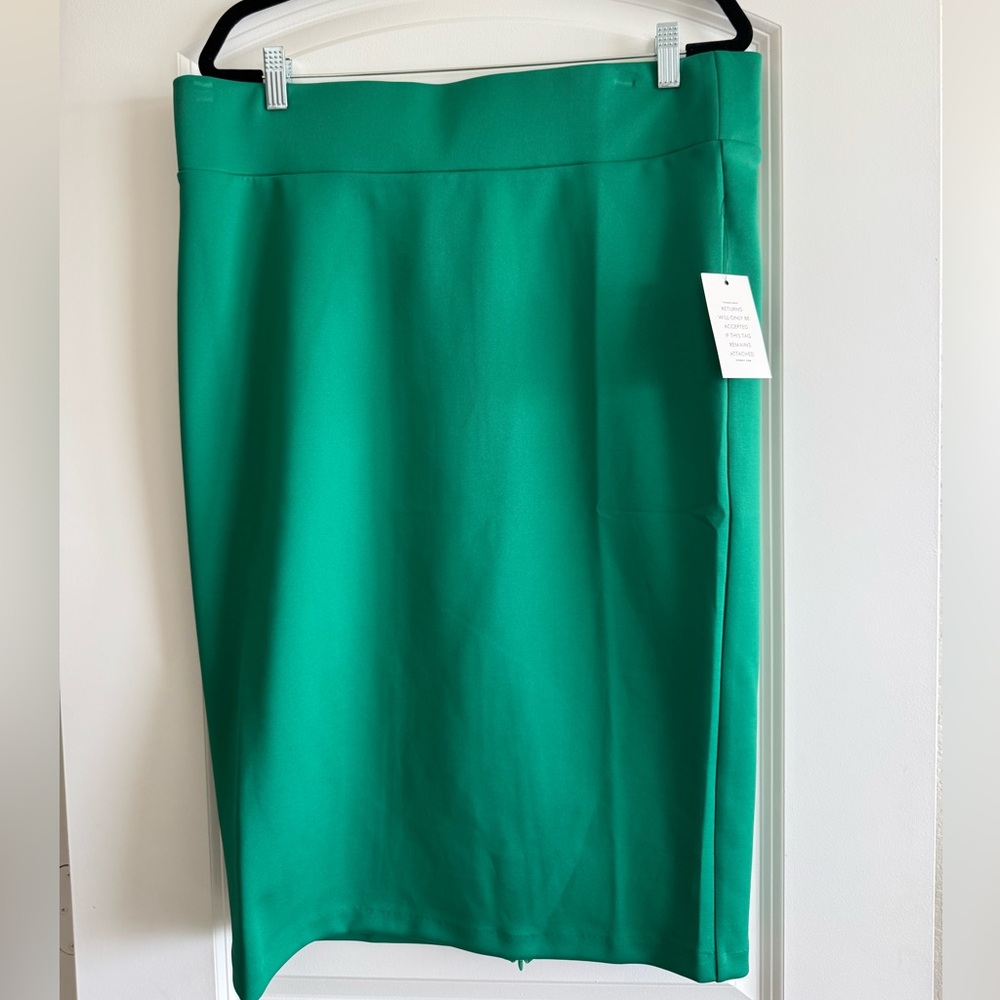 NWT Eloquii Green Midi Pencil Skirt